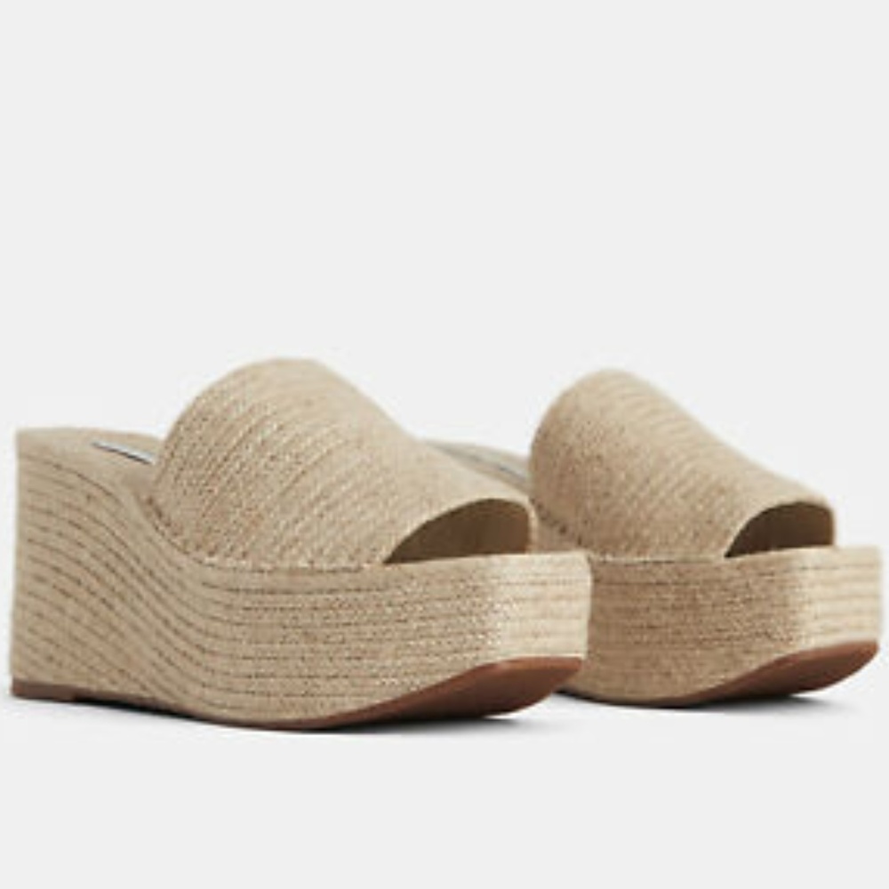 Zara Natural Jute Platform Wedges